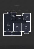 时光漫城 3室2厅1卫 93m&sup2;