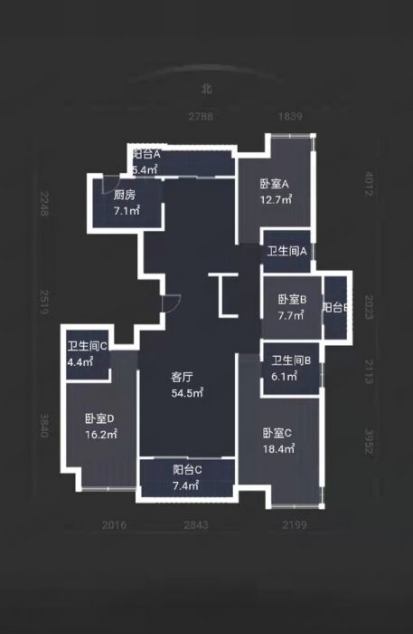 吴中豪景华庭 4室2厅3卫 180.37m&sup2;