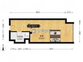 圆融嘉悦阁 1室1厅1卫 65m&sup2;