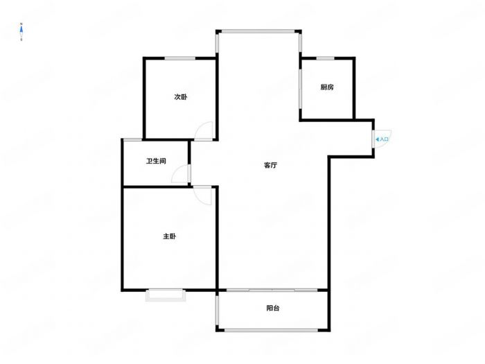 中南世纪城北区 2室2厅1卫 124.00m&sup2;