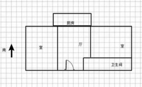 新桥新村 2室1厅1卫 56m&sup2;