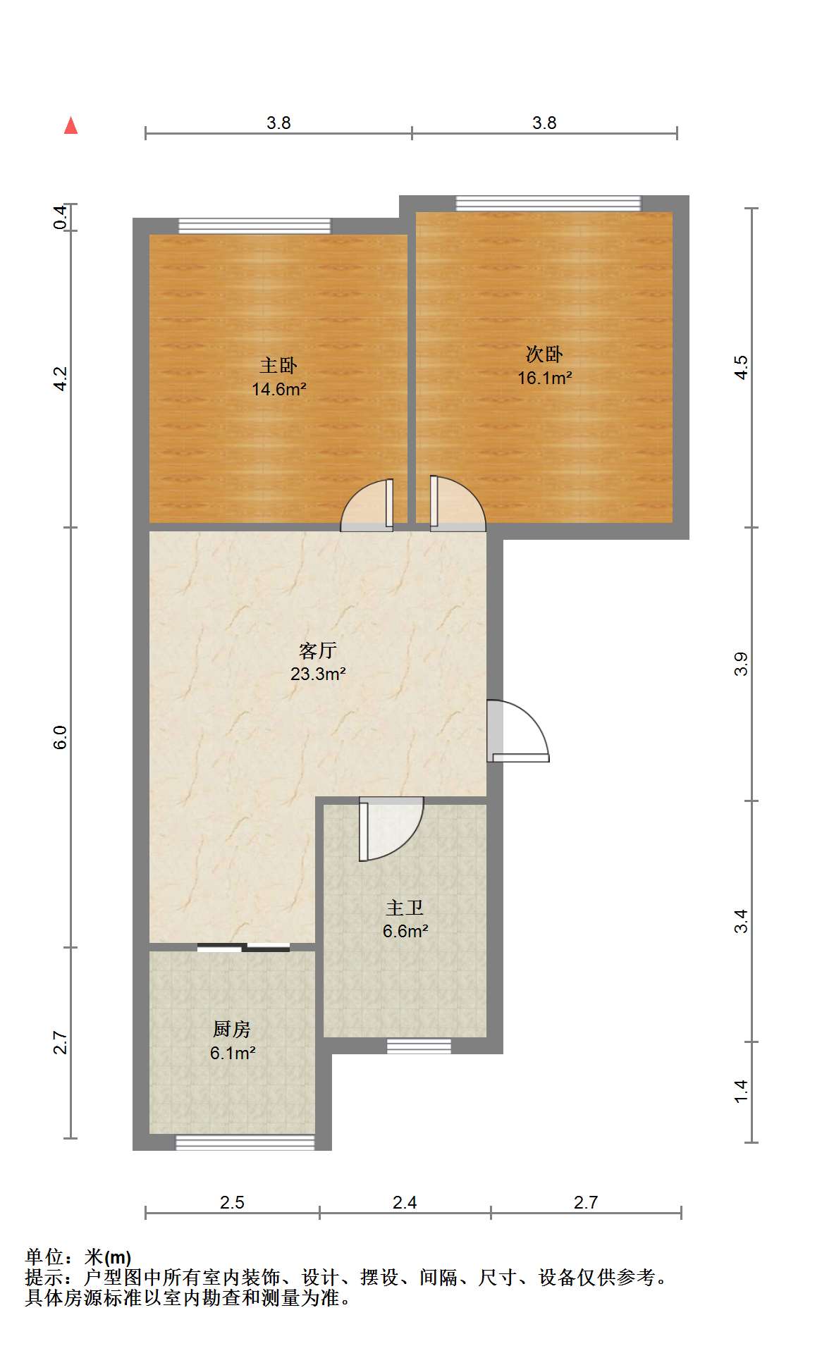 百花南苑 2室1厅1卫 81.24m&sup2;