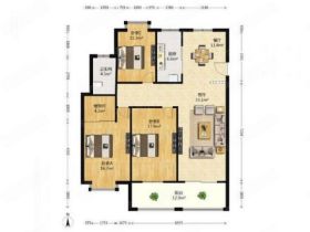 山景水岸 3室2厅1卫 97m&sup2;