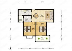 惠泽苑 2室1厅1卫 84m&sup2;