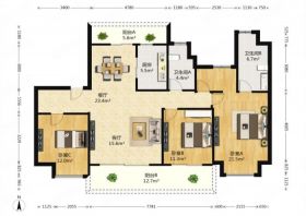 碧桂园时代悦城 4室2厅2卫 143m&sup2;