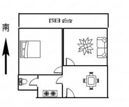 青年路新村 2室1厅1卫 54.00m&sup2;