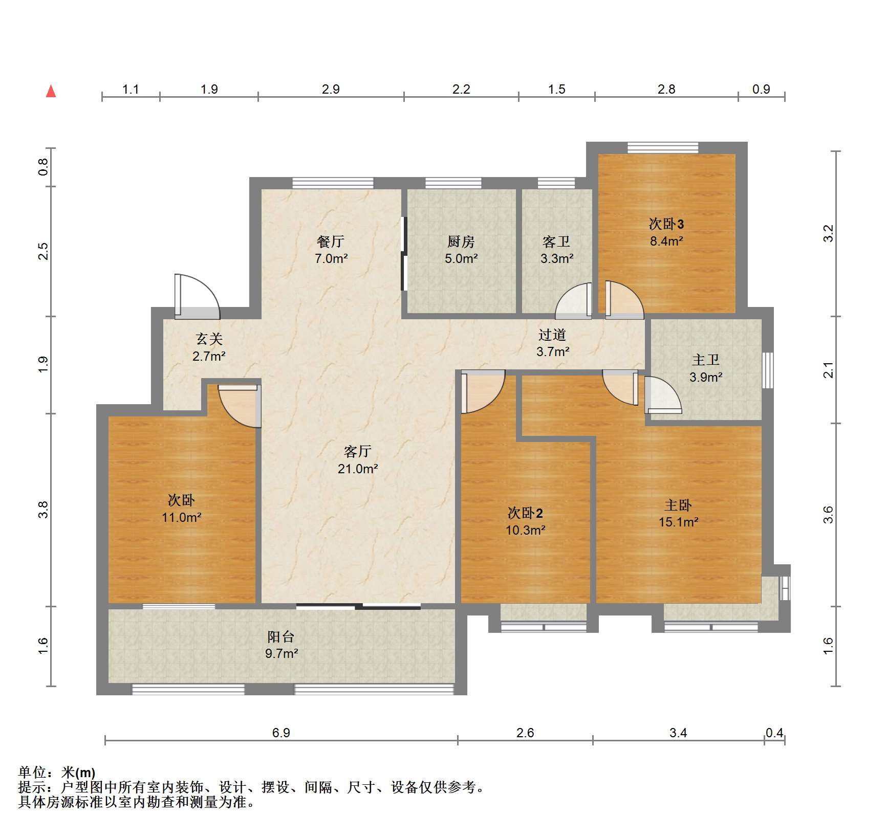 中梁望府 4室2厅2卫 147.79m&sup2;