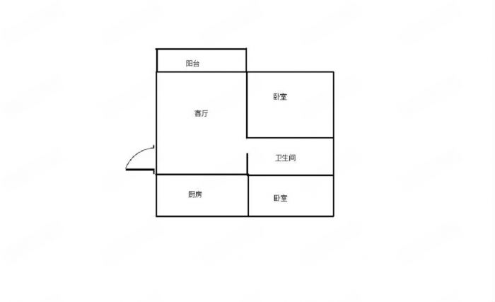 紫东花苑 2室1厅1卫 92.65m&sup2;