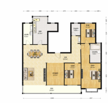 天安花园 4室2厅1卫 235.86m&sup2;