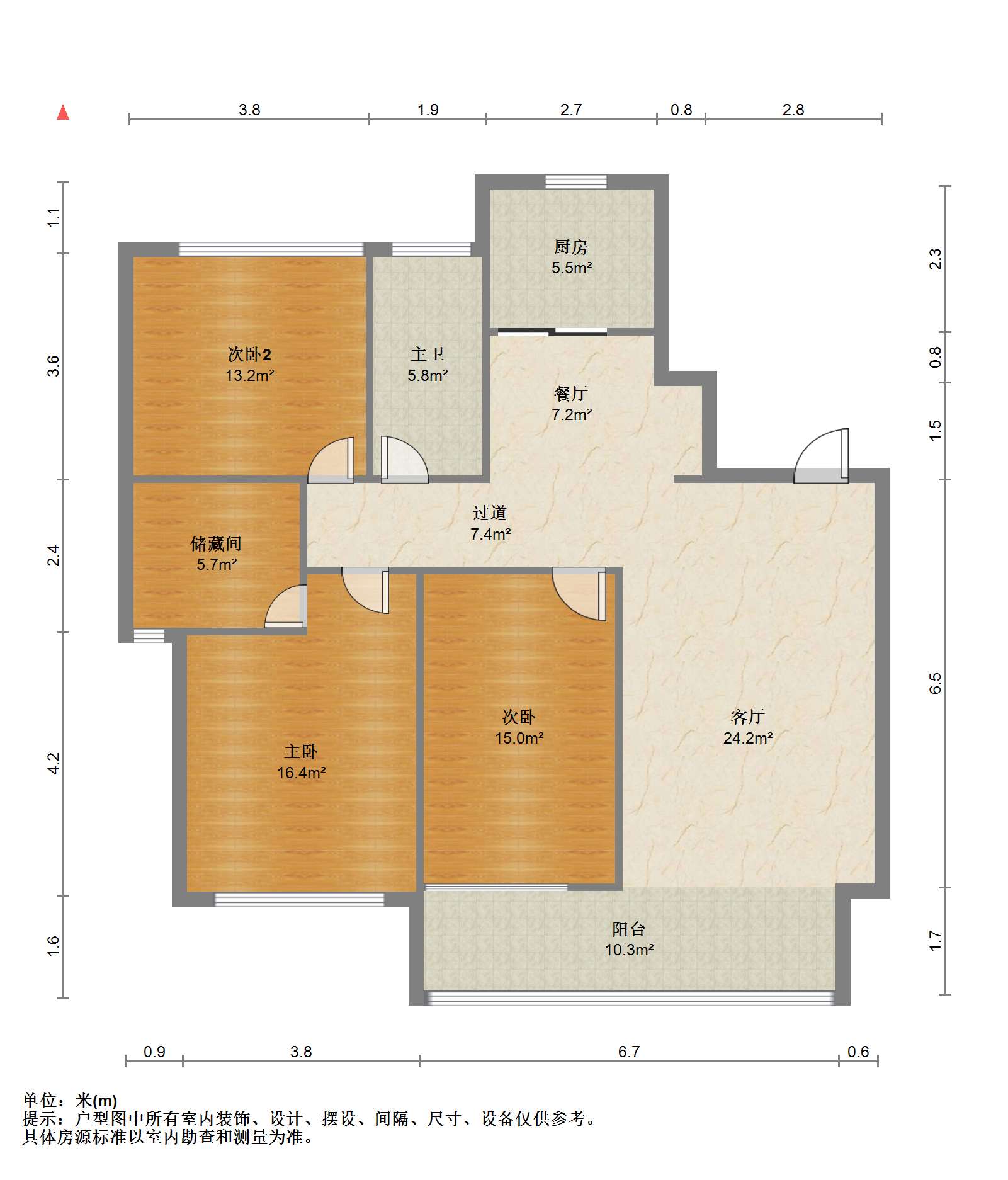 苏建名都城 3室2厅1卫 149.31m&sup2;