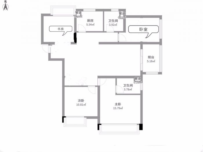 中海碧林湾 4室2厅2卫 128m&sup2;