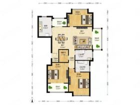 盛和花半里 4室2厅2卫 143m&sup2;