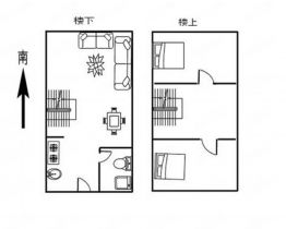 景华城 2室1厅1卫 50.00m&sup2;