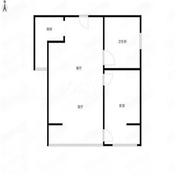 中南世纪城南区 2室1厅1卫 83.84m&sup2;