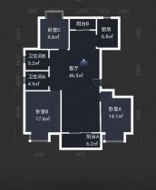 时代尚城 1室1厅1卫 100m&sup2;