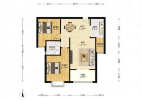 华强城 2室2厅1卫 90.62m&sup2;