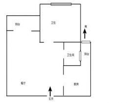 学士府 1室1厅1卫 65m&sup2;