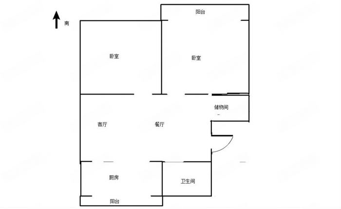 和盛林荫水岸 2室2厅1卫 99m&sup2;