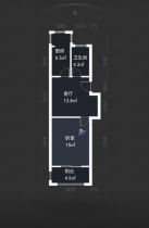 星辰花园 1室1厅1卫 54.1m²
