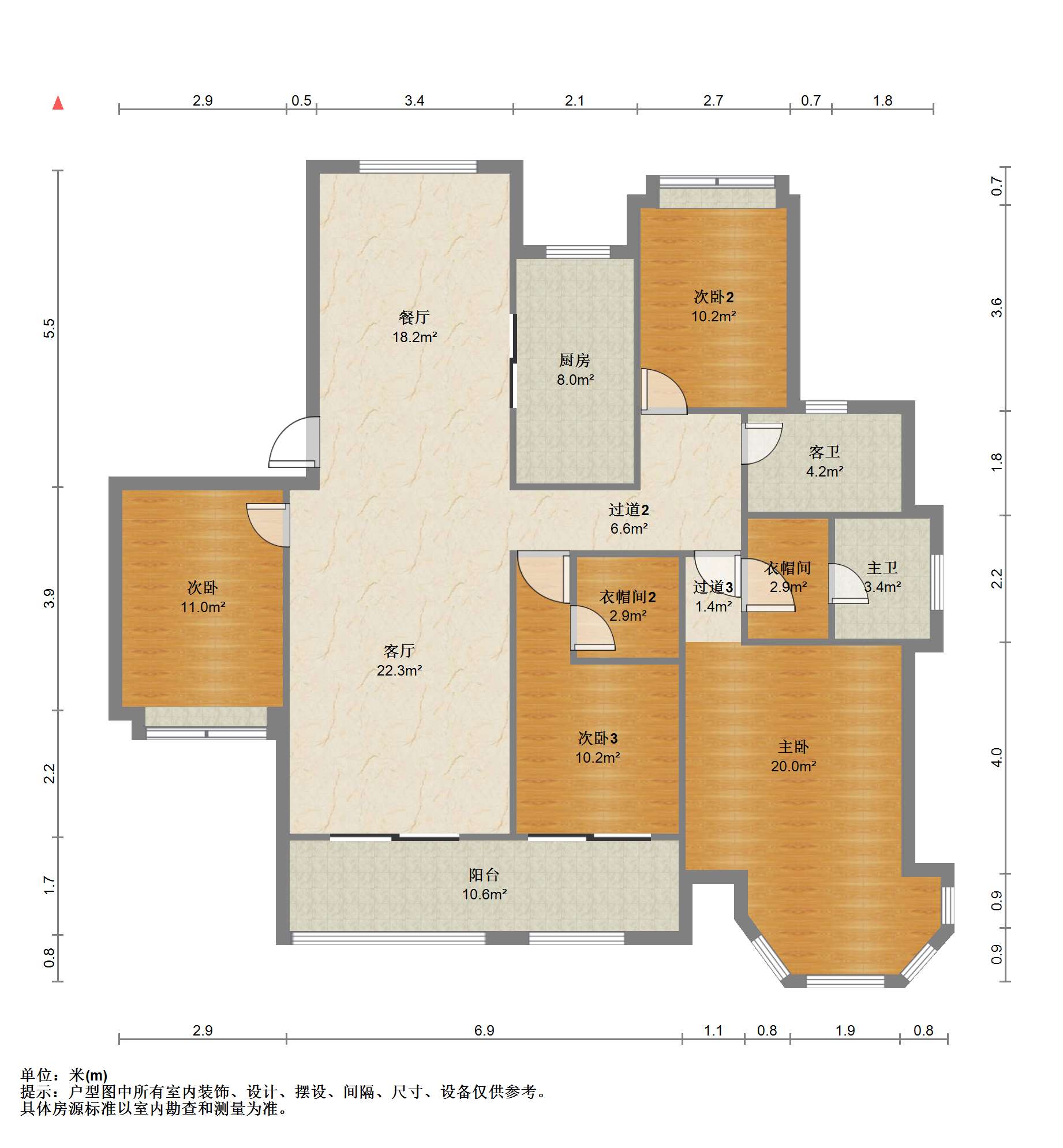 中南世纪花城三期 4室2厅2卫 177.89m&sup2;