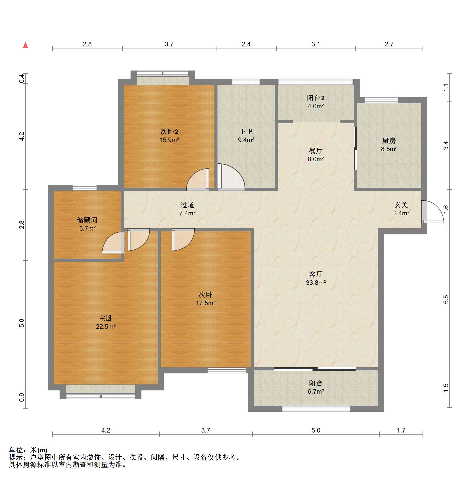 弘阳上城 3室2厅1卫 135m&sup2;