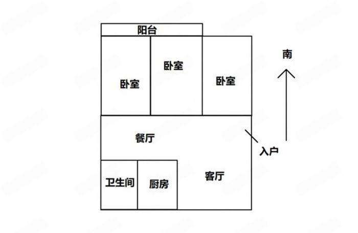 华威园 3室1厅1卫 127m&sup2;