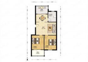 外滩小区 2室1厅1卫 85m&sup2;