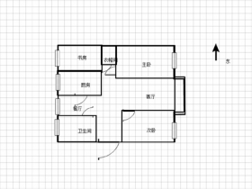 新城小区 3室2厅2卫 146.00m&sup2;