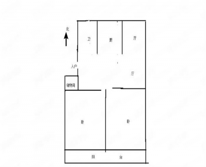 森大蒂花苑南区 2室1厅1卫 83.00m&sup2;