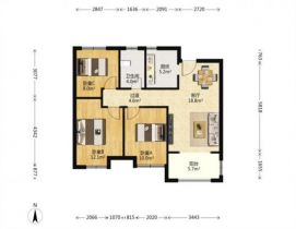 新城香溢紫郡 3室2厅1卫 97m&sup2;