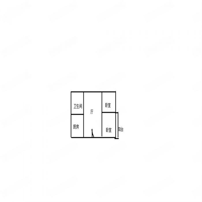 天都花苑 2室1厅1卫 80.00m&sup2;