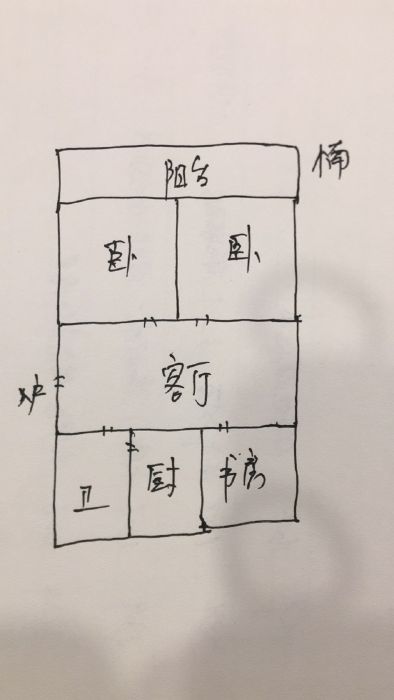 濠东路51号小区 2室1厅1卫 80m&sup2;