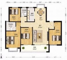 佳期漫 4室2厅2卫 124m&sup2;