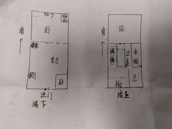 紫阳开心公寓 2室1厅2卫 58.23m&sup2;