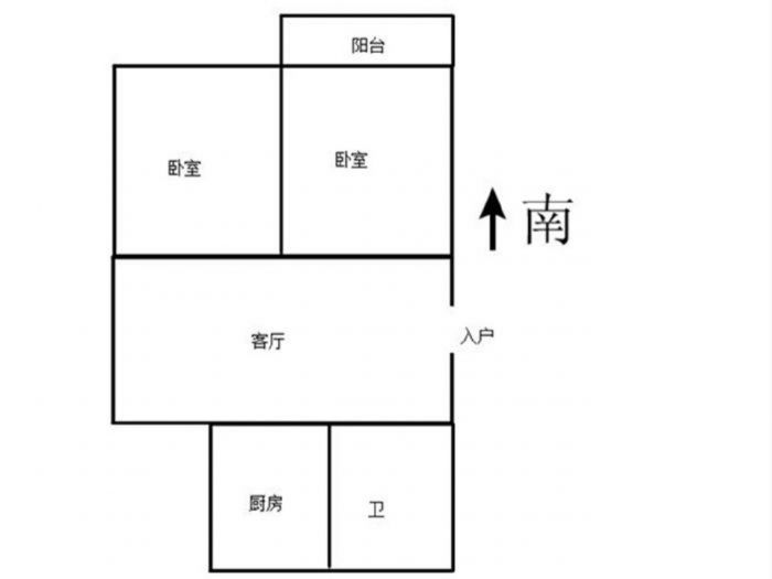 虹桥北村(崇川区) 2室1厅1卫 70.80m&sup2;