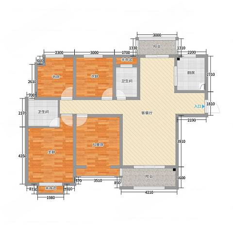 景瑞望府 4室2厅2卫 144m&sup2;