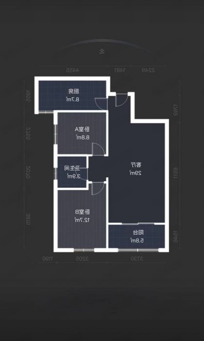 江景苑小区 2室1厅1卫 91m²