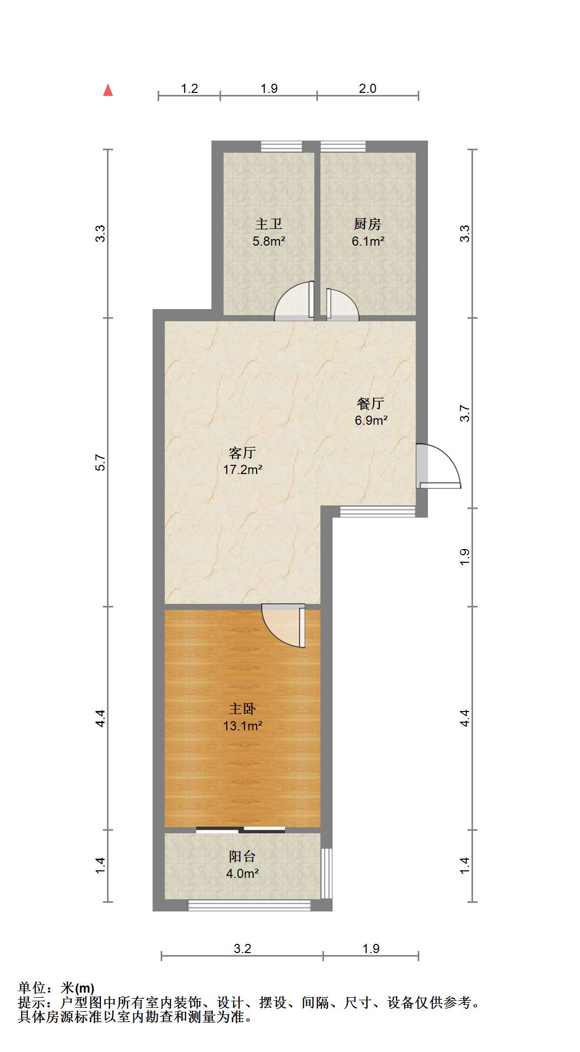 天一裕景苑 1室2厅1卫 77.20m&sup2;