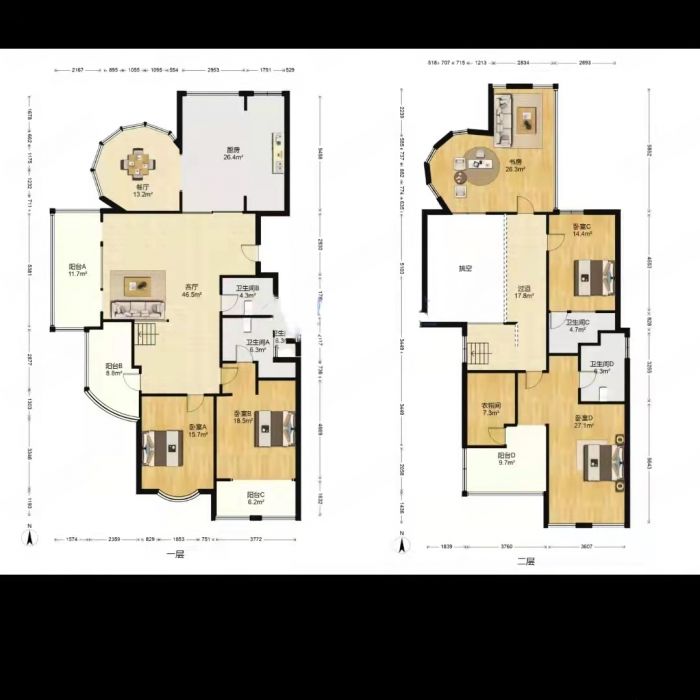 益兴名流府 5室2厅4卫 252.23m&sup2;