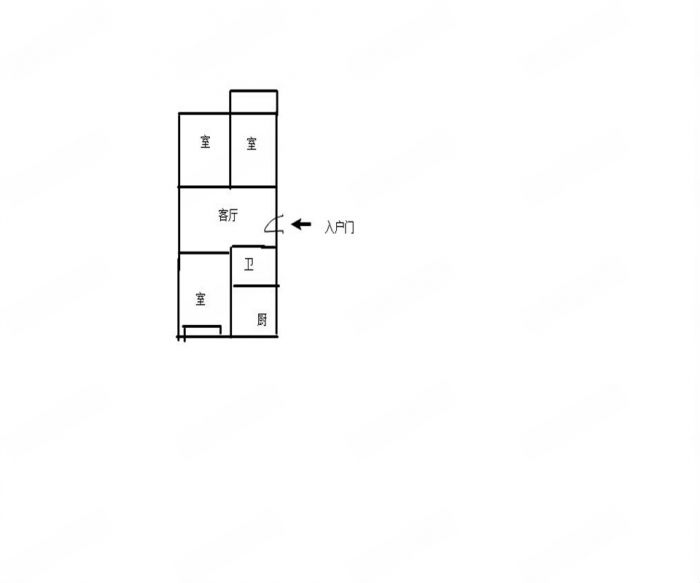 白家园 2室2厅1卫 103.00m&sup2;