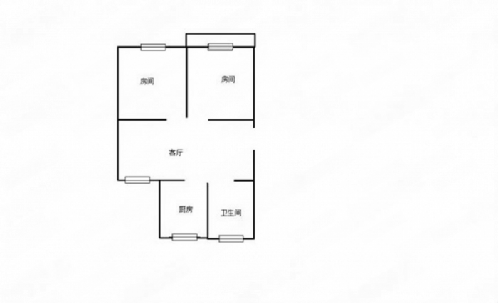 富新社区 2室1厅1卫 64m&sup2;
