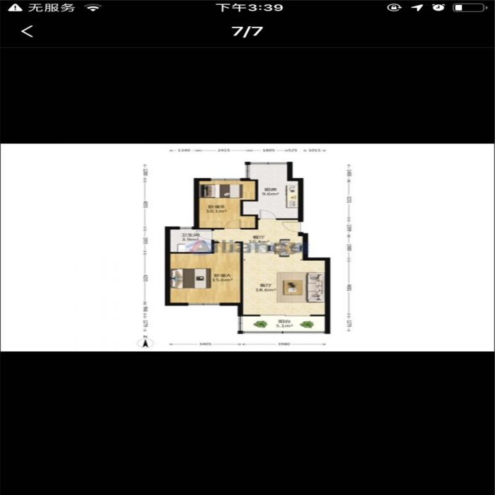 德诚&middot;翰景园 1室厅卫 88m&sup2;
