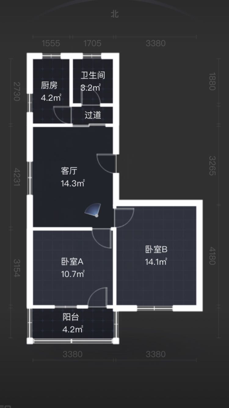 新建路新村 2室1厅1卫 63m&sup2;