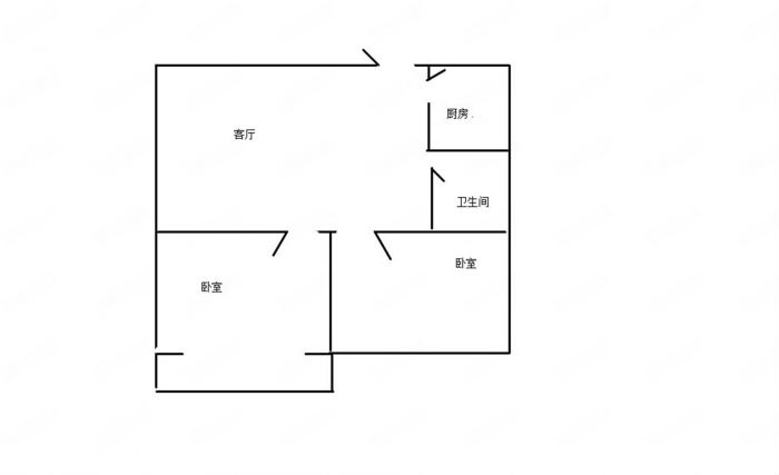 惠泽苑 2室1厅1卫 84.46m&sup2;