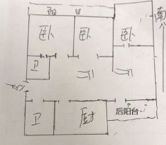 华侨花苑 3室2厅2卫 132m&sup2;