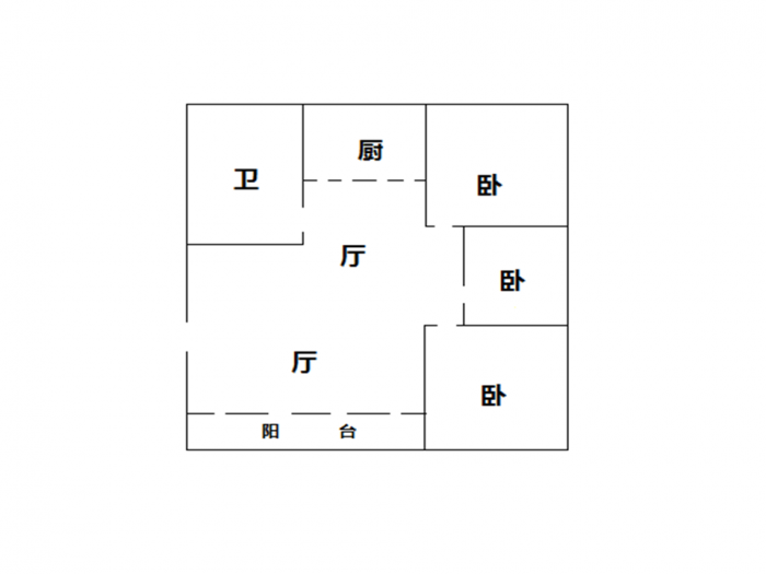 五一新村 3室2厅1卫 108m&sup2;