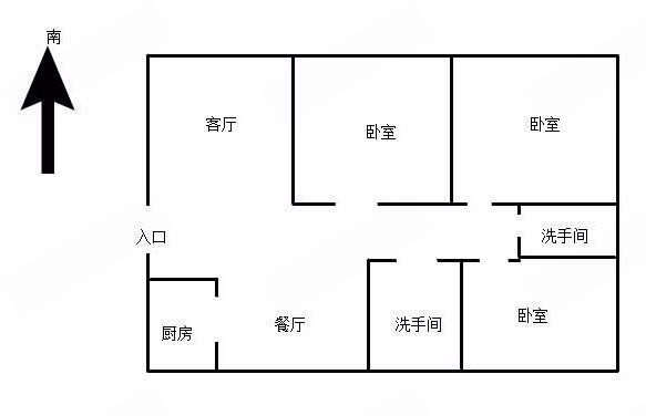 兆丰嘉园 3室2厅1卫 143m&sup2;