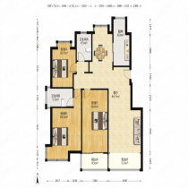 炜赋星湖邻里 3室2厅2卫 134m&sup2;