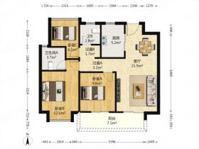 雍华府 3室2厅2卫 98m&sup2;