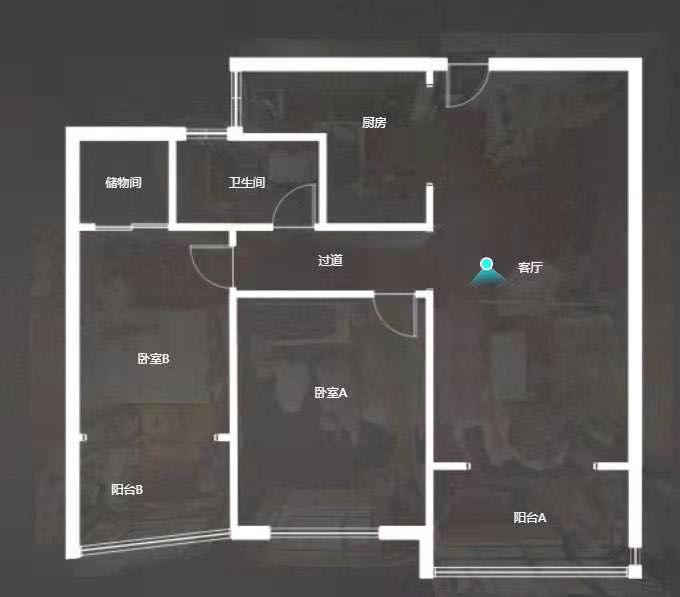景华城 2室2厅1卫 98.27m&sup2;